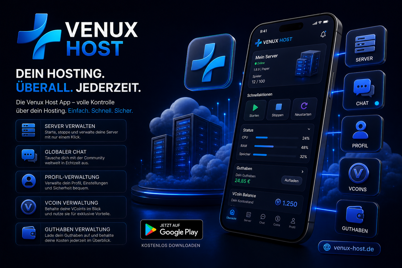 Venux Host App – Mobile Section